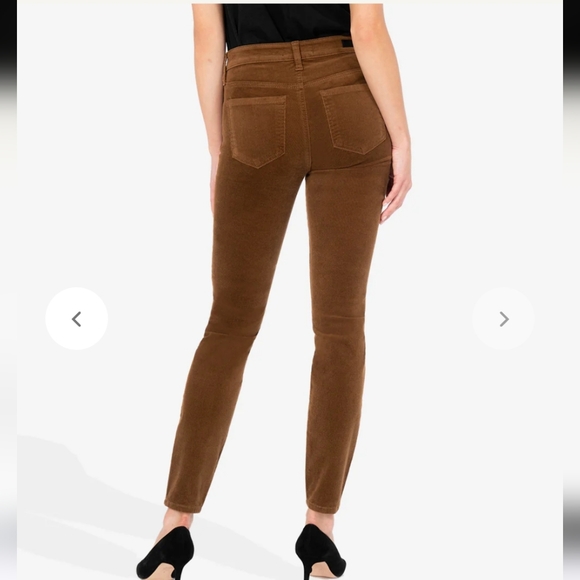 KUT FROM THE CLOTH Diana  Corduroy Fab Ab  Skinny brown Cognac - Picture 3 of 12